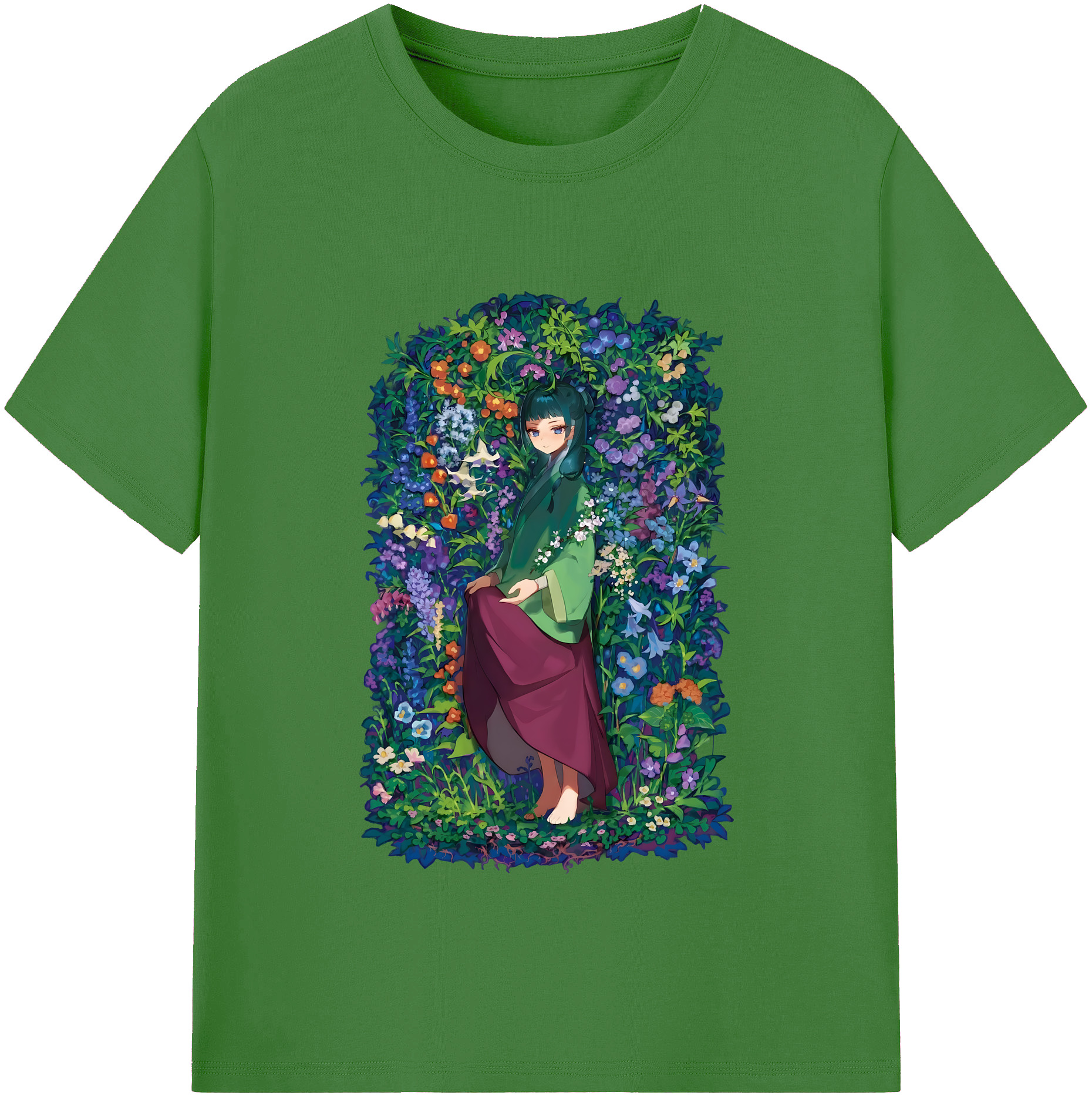 （画像用） 薬屋のひとりごと The Apothecary Diaries レディースカジュアルプリントTシャツ（綿100％）